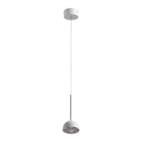 ZAVI II blanca con cúpula perforada, apagada, fondo blanco