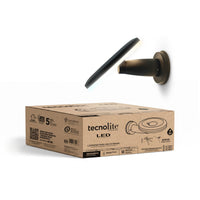 DISCOR WALL negro junto a su caja de empaque original Tecnolite
