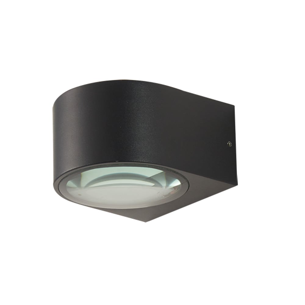 CINCEL negro con lente inferior de cristal, vista en ángulo, fondo blanco