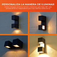 ARCADRO en cuatro configuraciones de luz en vertical y horizontal