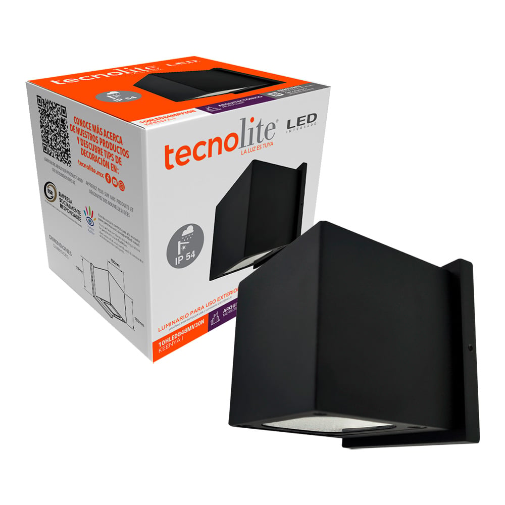 KEENYA I cubo negro junto a su caja de empaque original Tecnolite