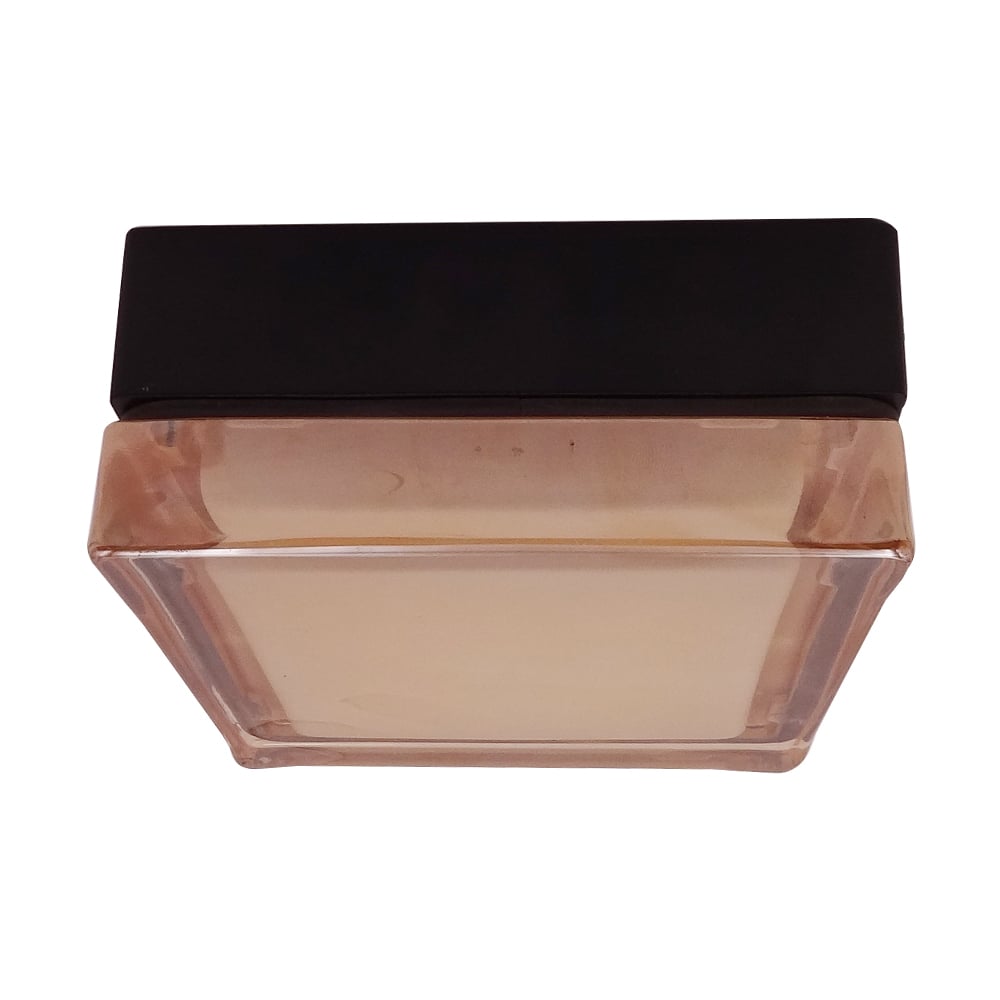 TEGMINE SQUARE negro con cristal ámbar, vista en ángulo, fondo blanco
