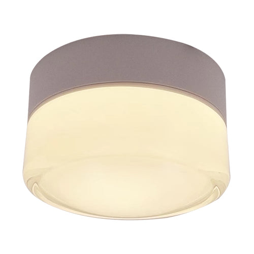 TEGMINE ROUND plafón LED blanco redondo con difusor de cristal opalino, fondo blanco – Lámpara de Diseño Báez Lumina