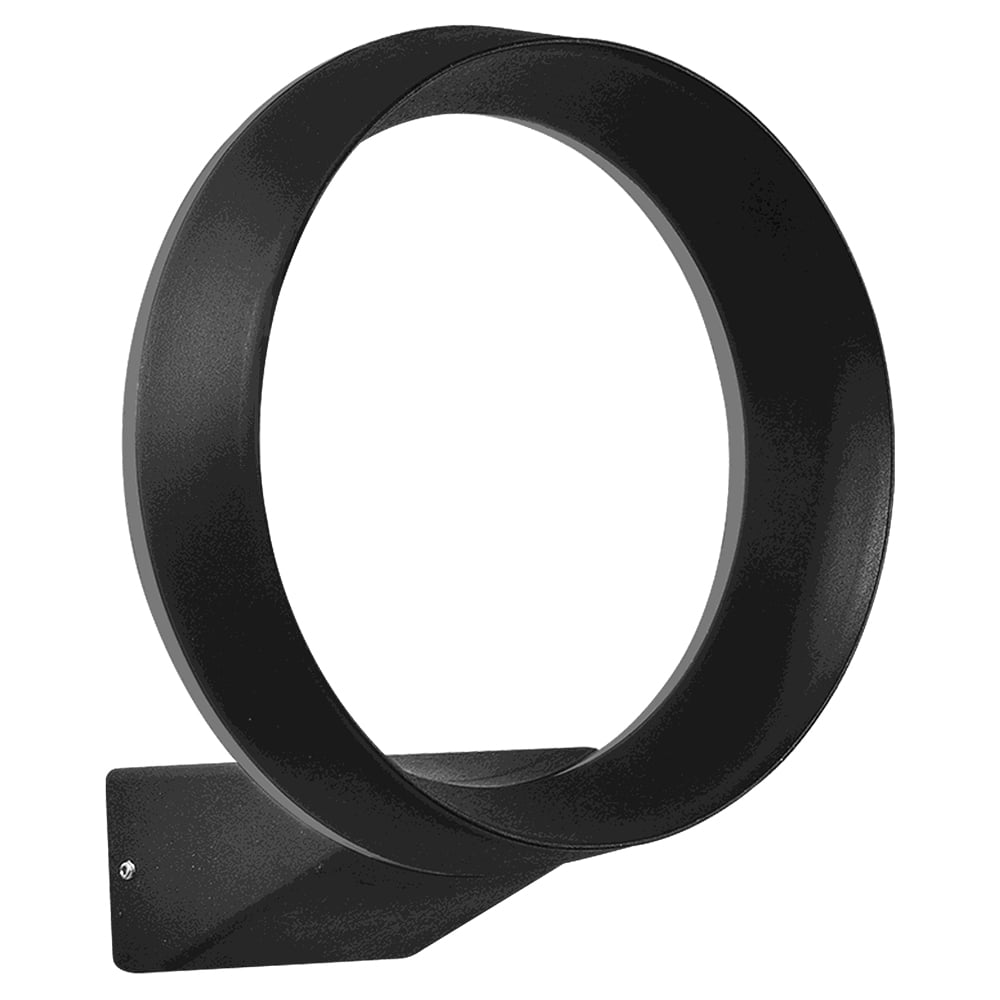 ANELLO I anillo negro de aluminio, vista en ángulo, fondo blanco