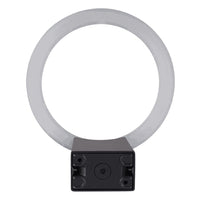 ANELLO I encendido con difusor circular blanco y base de montaje, vista frontal