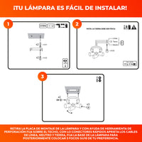 Pasos de instalación de COMPAS REDONDO en techo