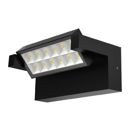 TANIA II arbotante LED exterior negro dirigible con módulo de 10 LEDs, fondo blanco – Lámpara de Diseño Báez Lumina