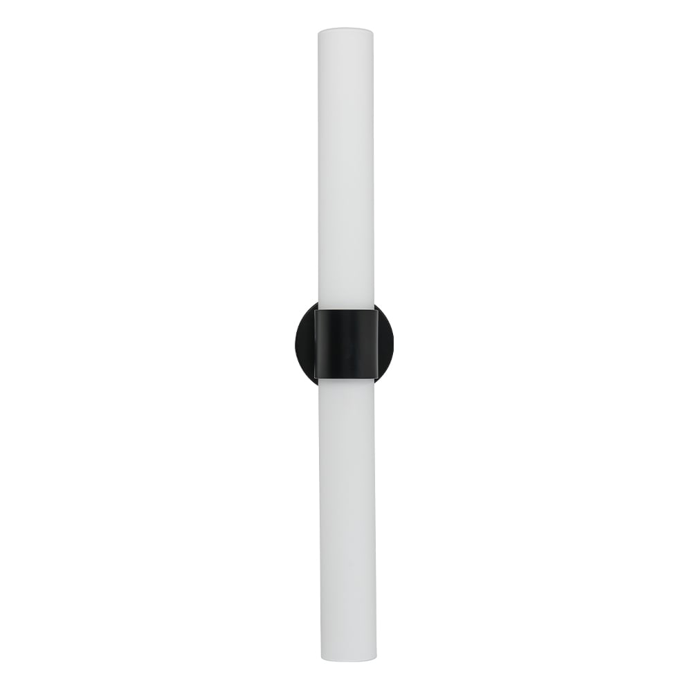 VOTIVA II con difusor blanco y soporte negro, vista frontal, fondo blanco