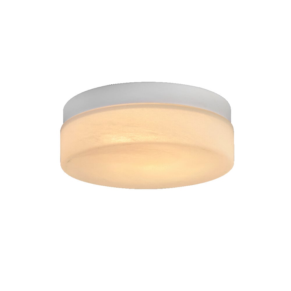 GUDJA plafón LED blanco redondo con difusor de cristal opalino, fondo blanco
