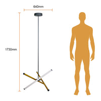 CARTER junto a silueta humana: 1730 mm de altura y 640 mm de ancho