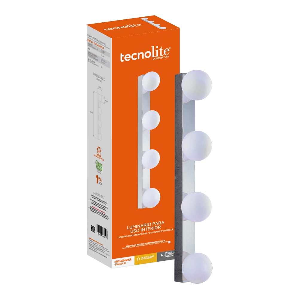 GOMEISA III junto a su caja de empaque original Tecnolite