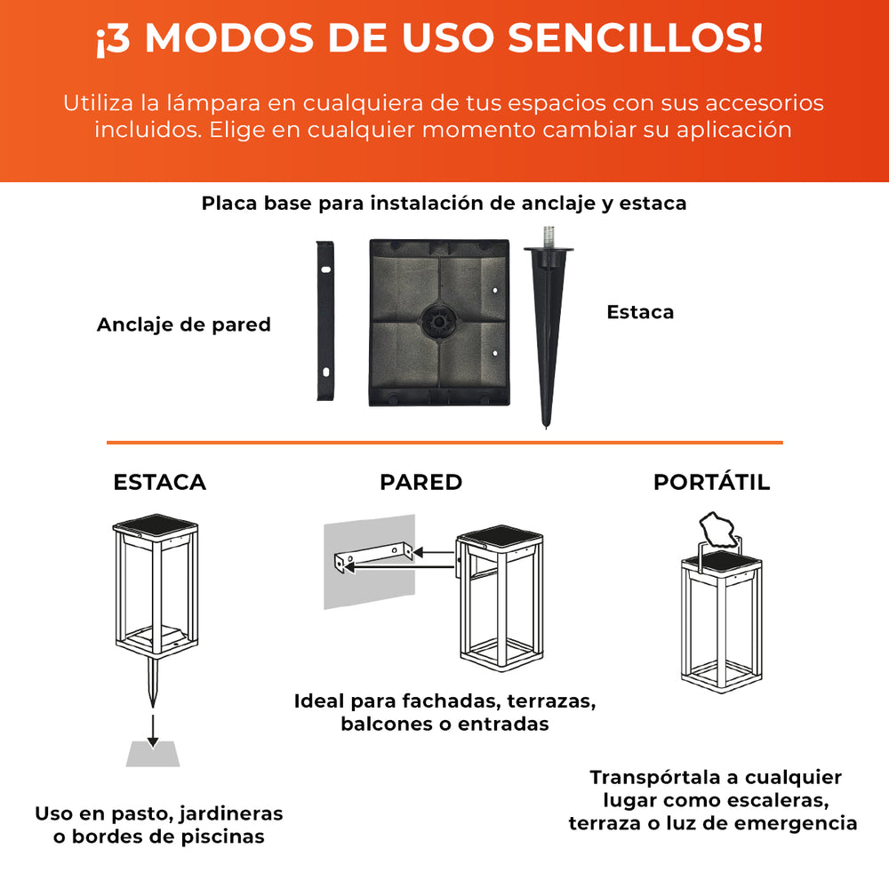 Accesorios de ASTER: placa para pared y estaca para jardín