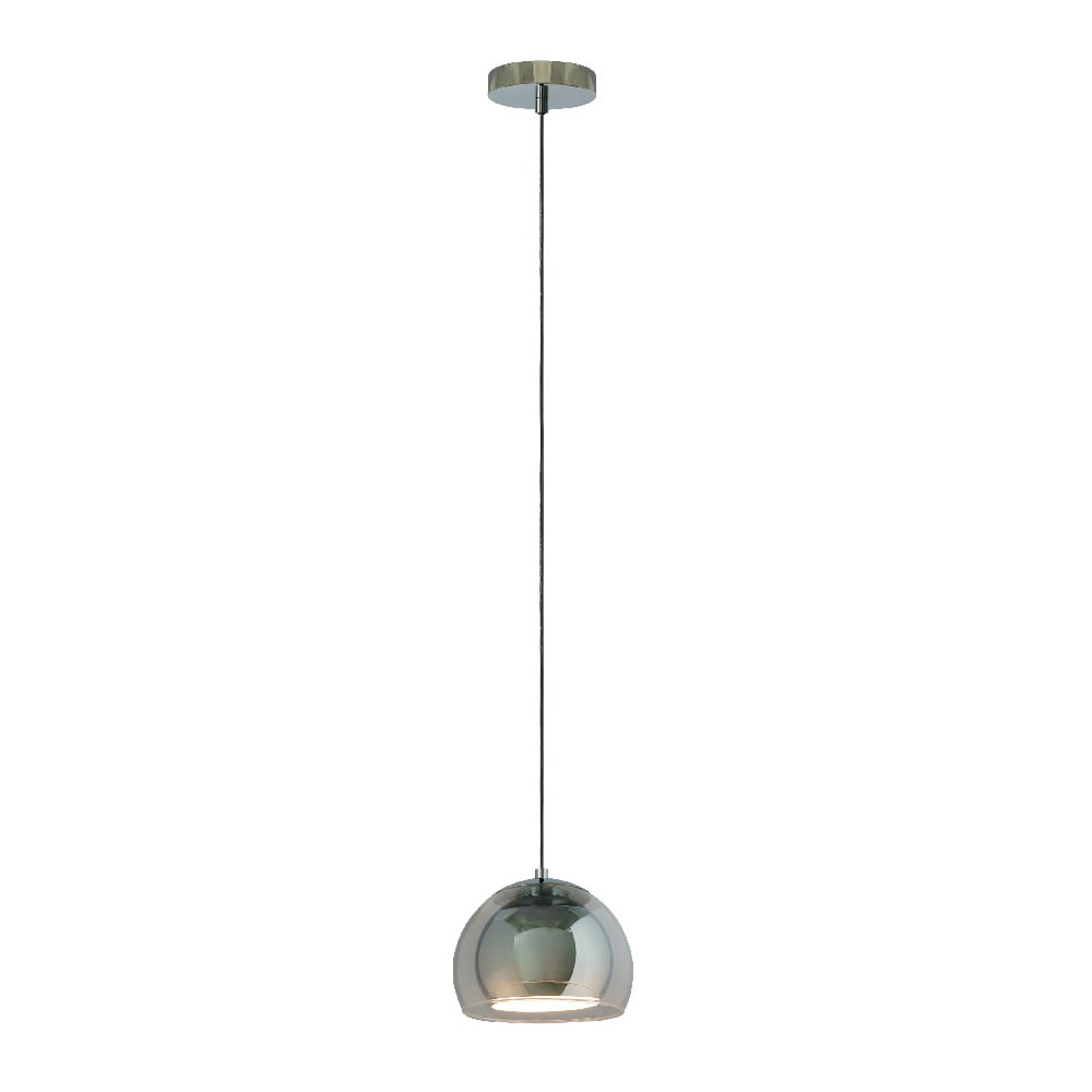 SPOK, lámpara colgante de globo de cristal cromado, fondo blanco