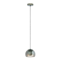 SPOK, lámpara colgante de globo de cristal cromado, fondo blanco