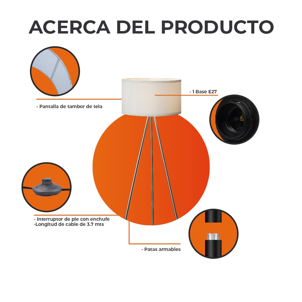 Acerca de CHAMUK: partes y materiales del producto