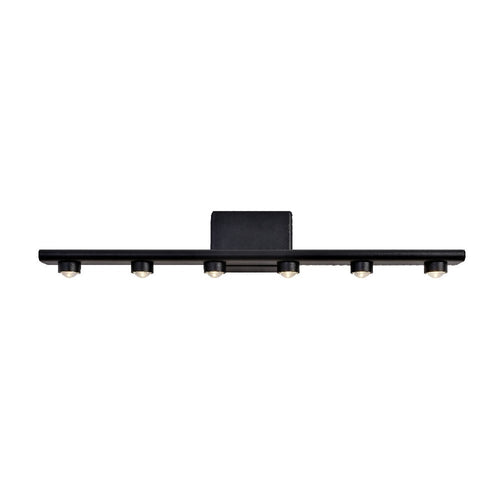 CRUCIS, arbotante LED lineal negro de 6 haces, fondo blanco – Lámpara de Diseño Báez Lumina