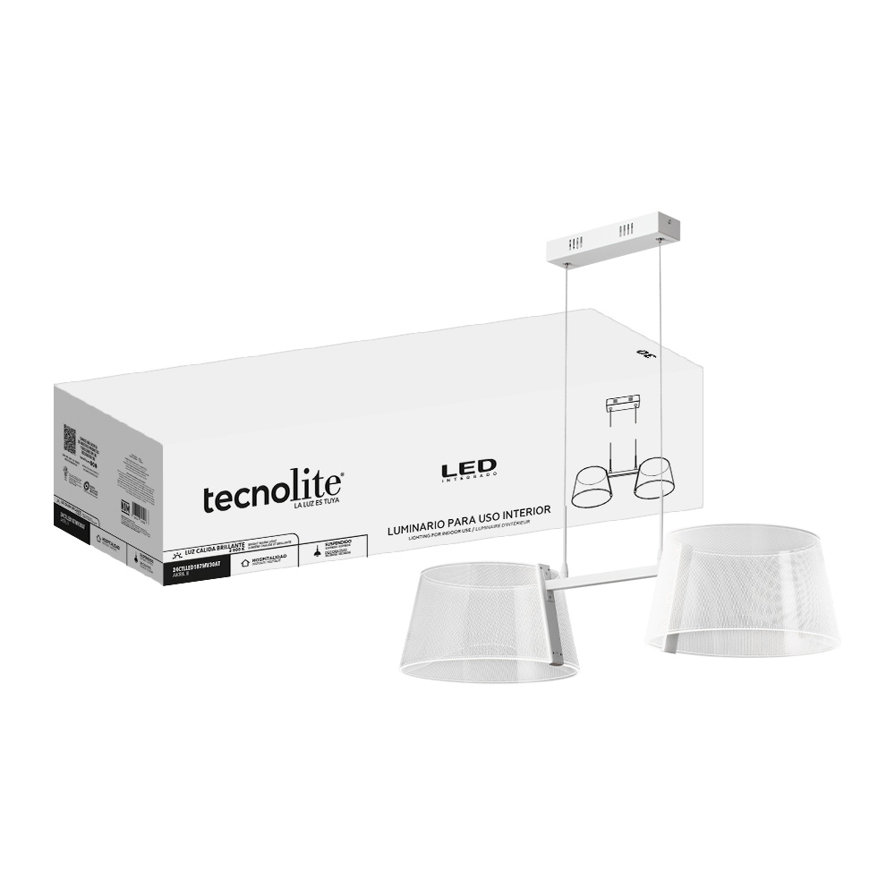 AKRIL II junto a su caja de empaque original Tecnolite
