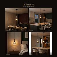 ALPHER en cuatro espacios: comedor, cocina, recámara, barra