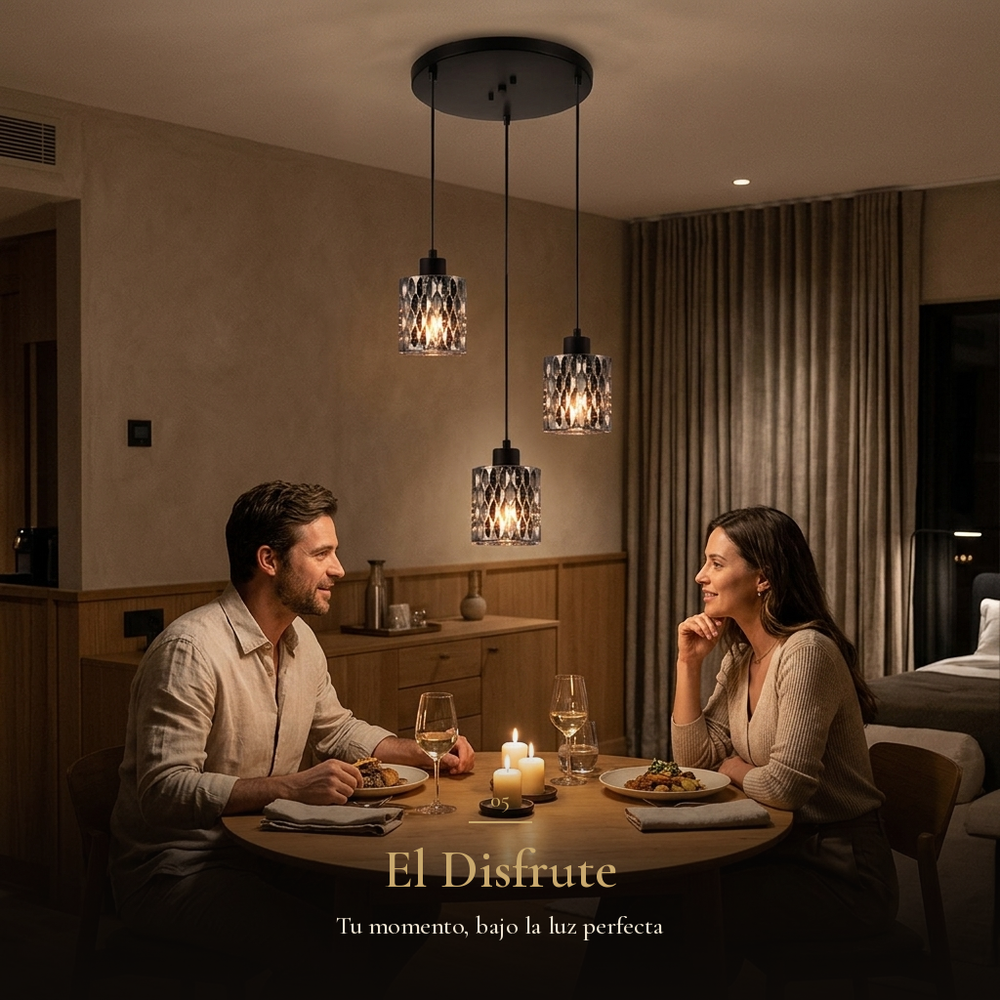 pareja cenando a la luz de velas bajo AURORA II