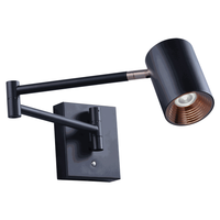 BRACCIO negro con brazo articulado, vista lateral, fondo blanco