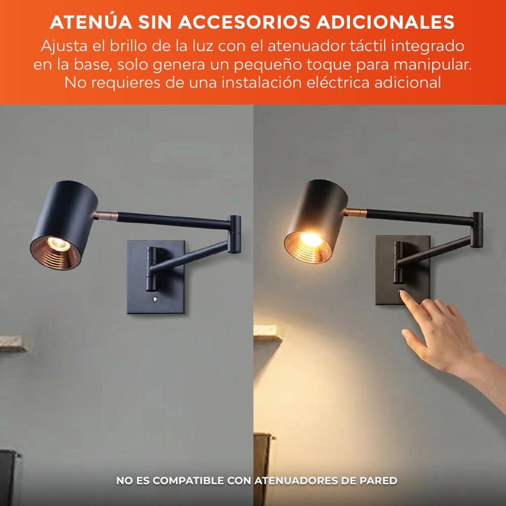 Mano atenuando BRACCIO con el sensor táctil de la base