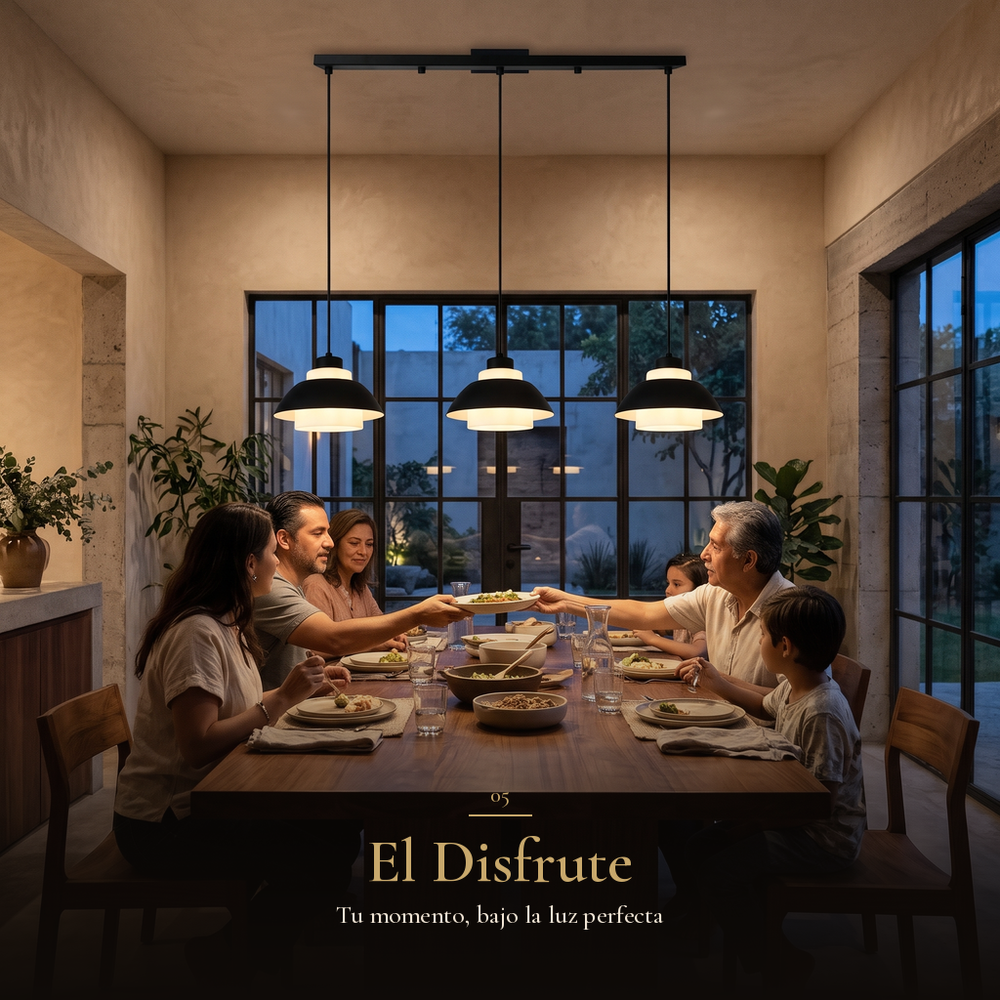 El Disfrute: Familia cenando bajo la luz cálida de CIOTOLA I