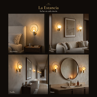 CIRCA en cuatro espacios: recámara, sala, pasillo, baño