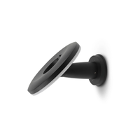 DISCOR WALL negro con disco inclinado, apagado, fondo blanco