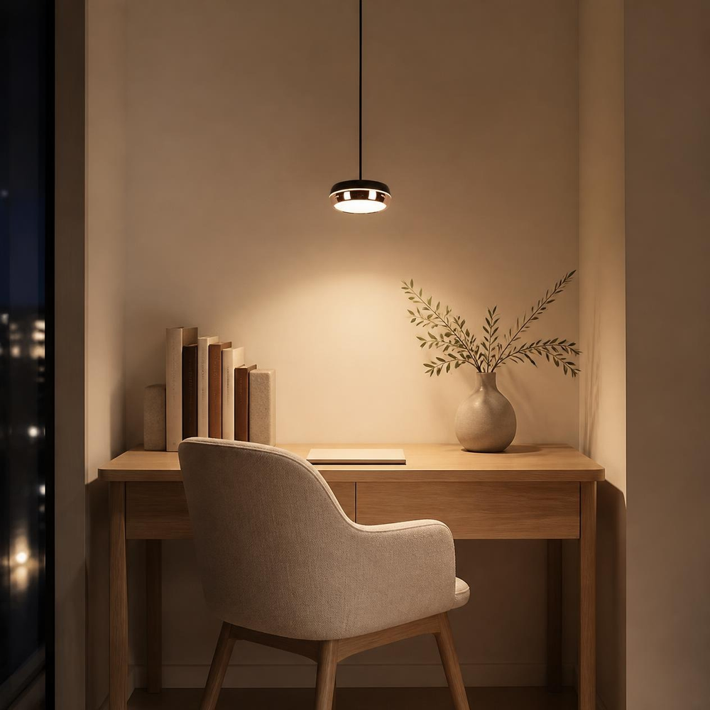 FLEGETONTE I sobre escritorio de madera con silla tapizada