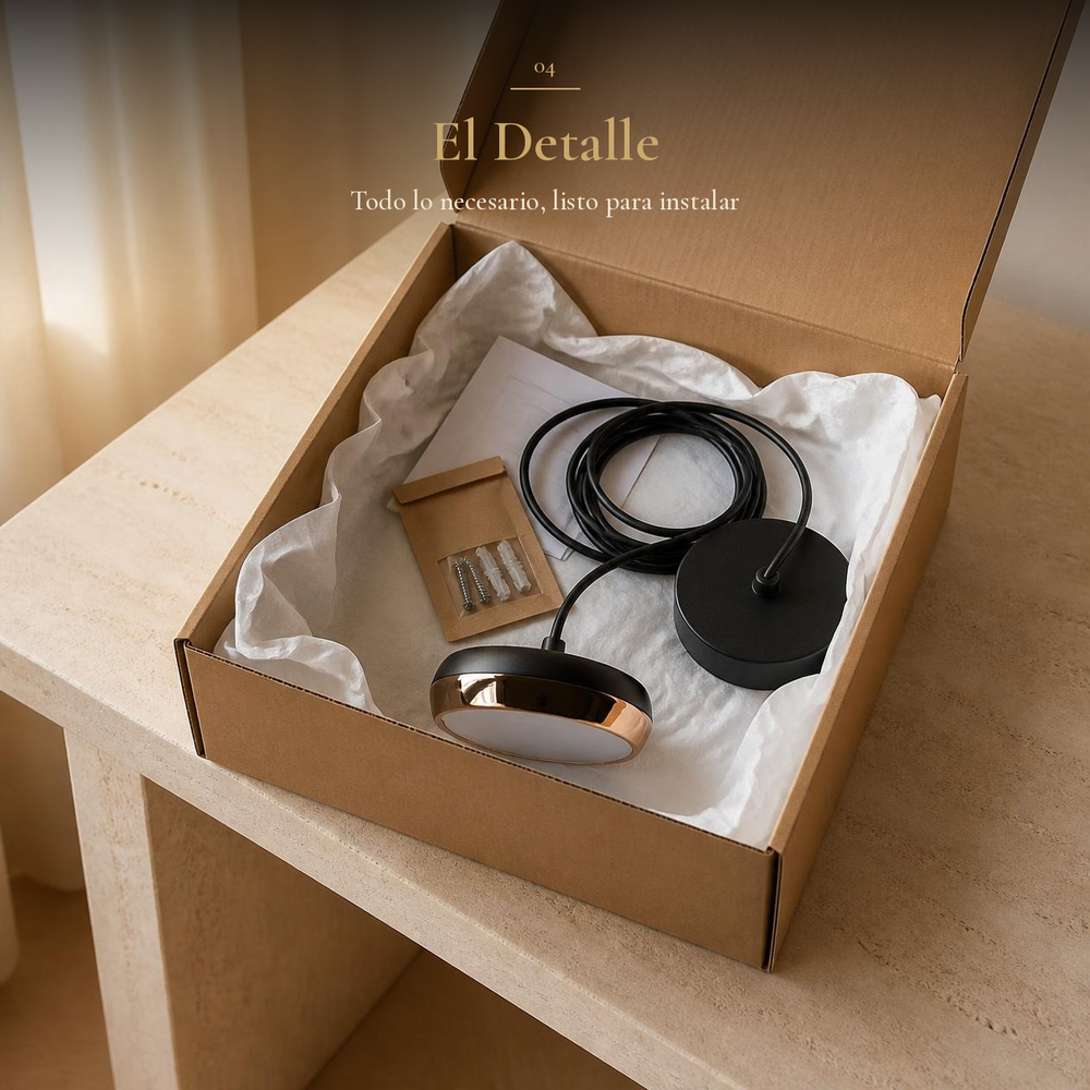 FLEGETONTE I en su caja de empaque con cable y accesorios