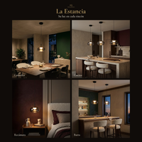 FUMARA en cuatro espacios: comedor, cocina, recámara, barra
