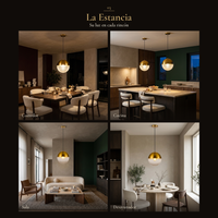 GUCHE II en cuatro espacios: comedor, cocina, sala, desayunador