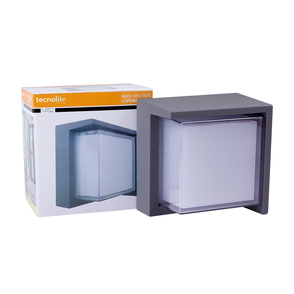 COPEINA gris junto a su caja de empaque Tecnolite