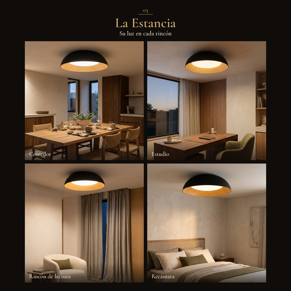 La Estancia: LEGNO iluminando comedor, estudio, rincón de lectura y recámara