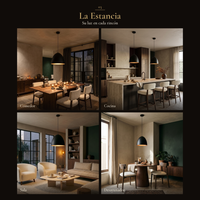 MENAIA en cuatro espacios: comedor, cocina, sala, desayunador