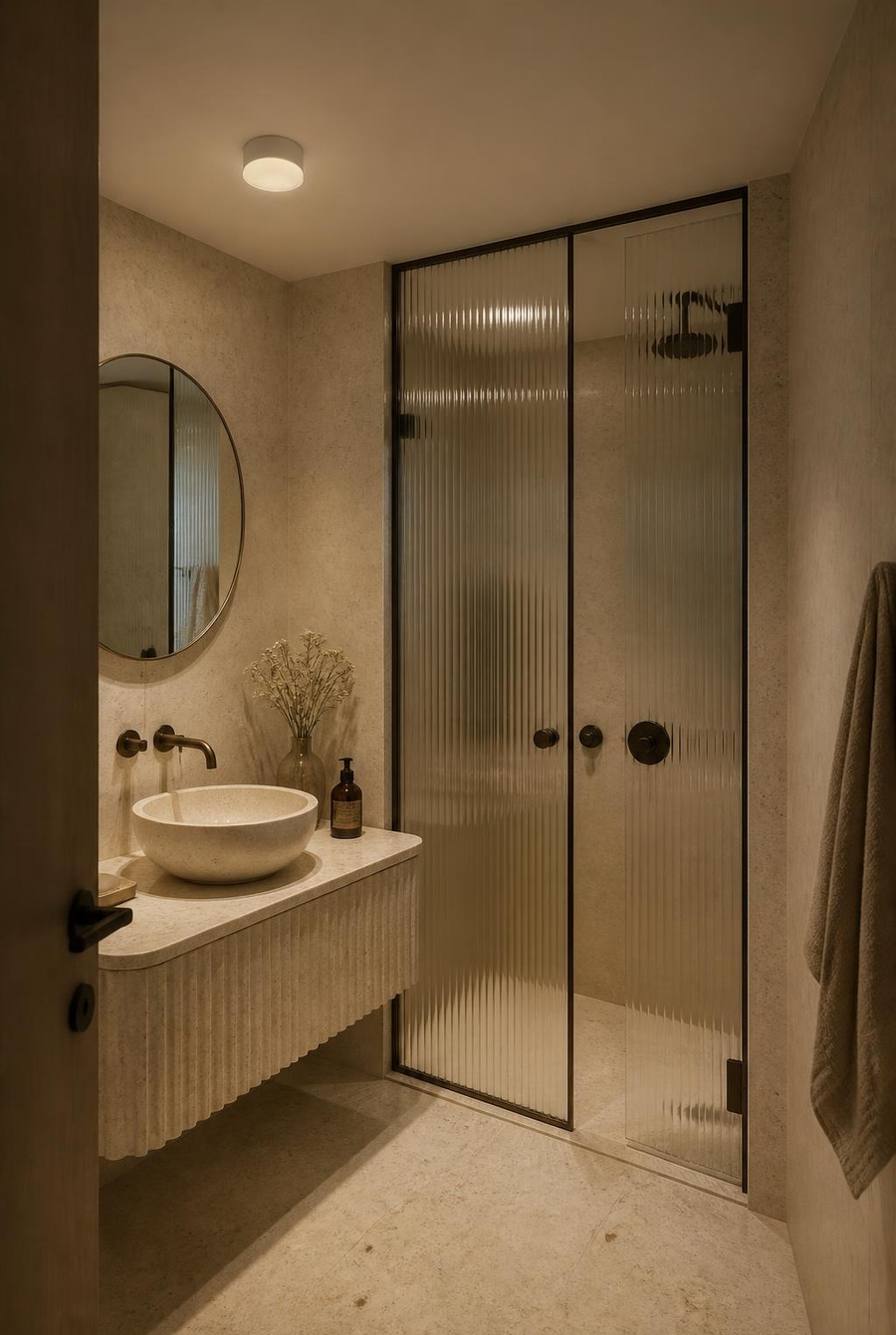 TEGMINE ROUND — Baño de Travertino