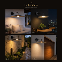TITA I encendido en terraza, balcón, jardín y cochera: collage de 4 ambientes exteriores