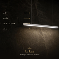 VENATI con ficha: LED 24 W, 1920 lm, luz de día 6500 K, 1.18 m de largo