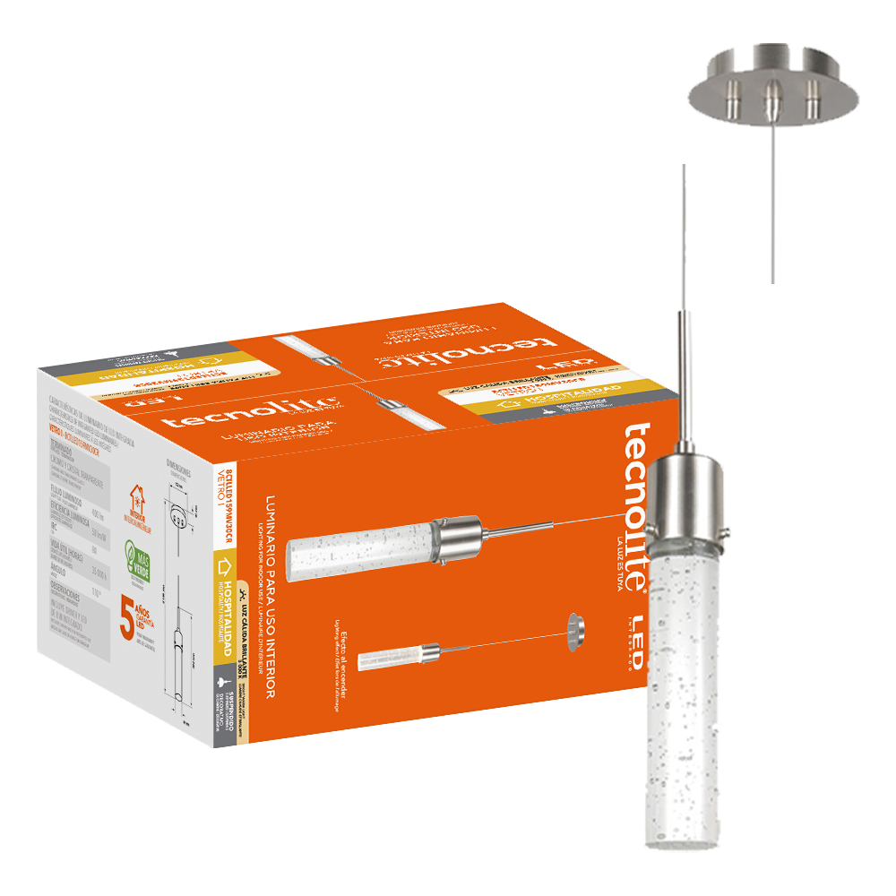 VETRO I junto a su caja de empaque original Tecnolite